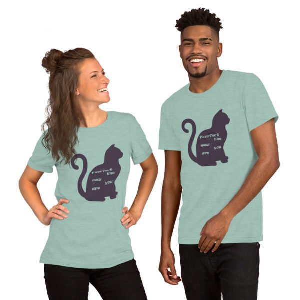 Purrfect the Way You Are Purple Design Short-sleeve unisex t-shirt - Image 2