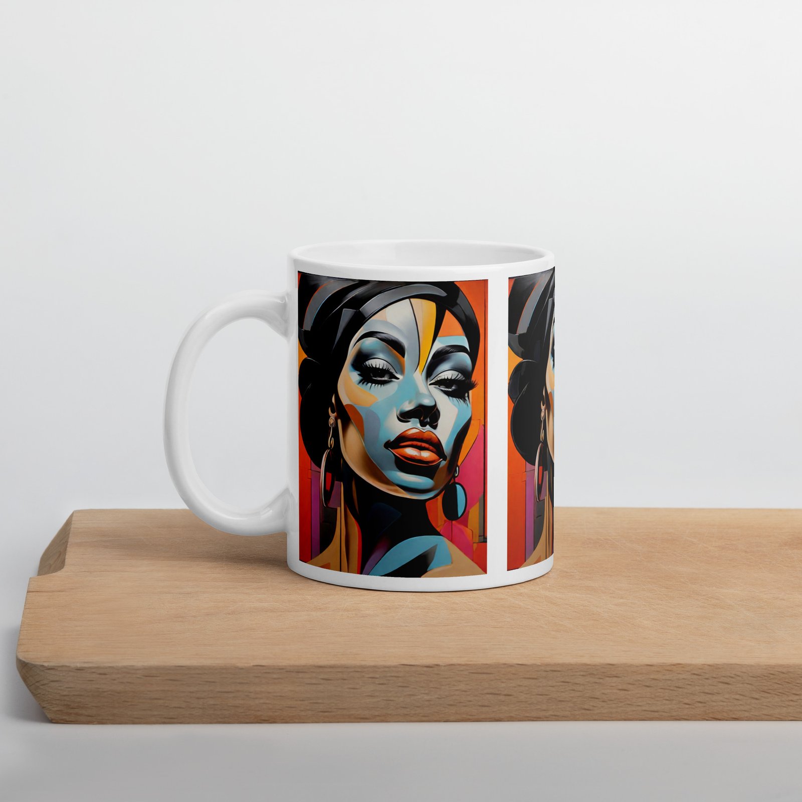 "Electric Diva" White Glossy mug - Image 2