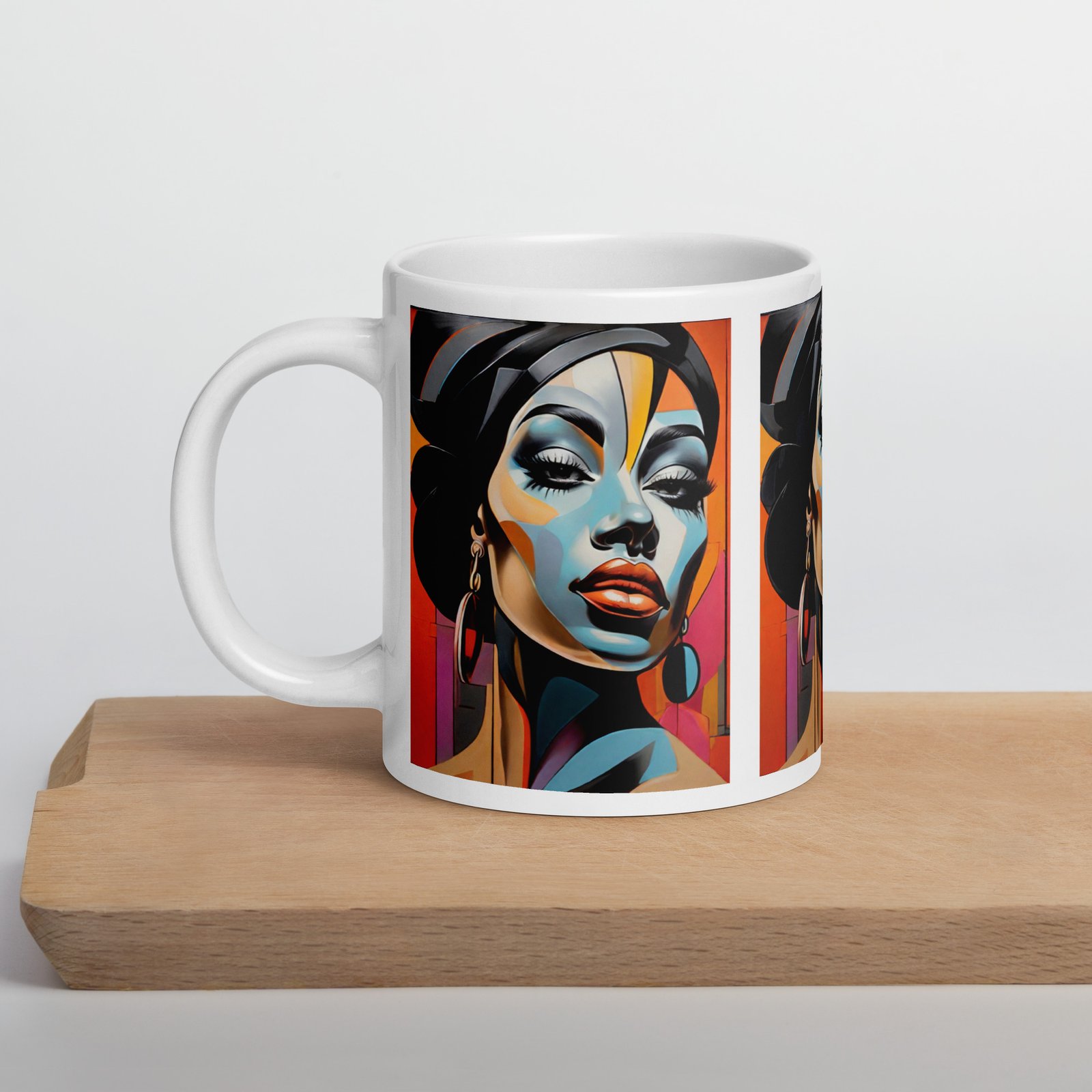 "Electric Diva" White Glossy mug