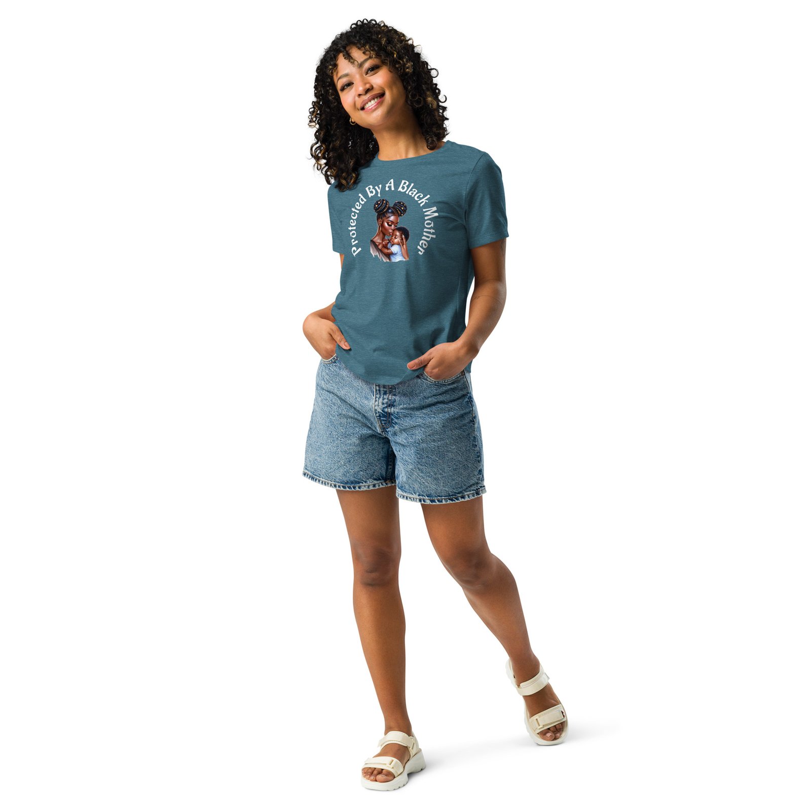 Protected By A Black Mother Women's Relaxed T-Shirt