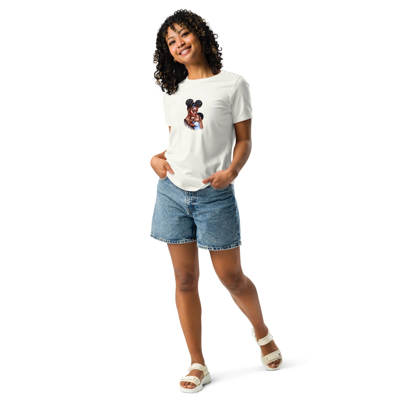 Protected By A Black Mother Women's Relaxed T-Shirt - Image 10