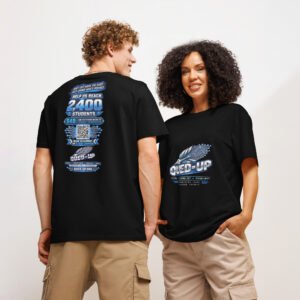 QUED-UP 2,400 Campaign Unisex organic ribbed neck t-shirt